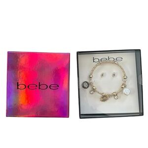 Bebe Bracelet and Earring Set Evil Eye